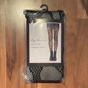 Leg Avenue Black Snake Net Pattern Tights - Collant Resille Serpent NEW OS